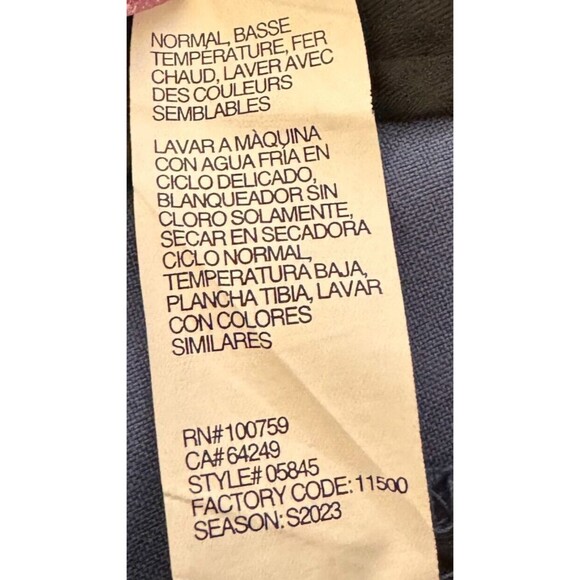 Van Heusen Mens Pants 38x30 Grey Blue Slim Fit Pant Flat Front Slacks Dress - Picture 8 of 8